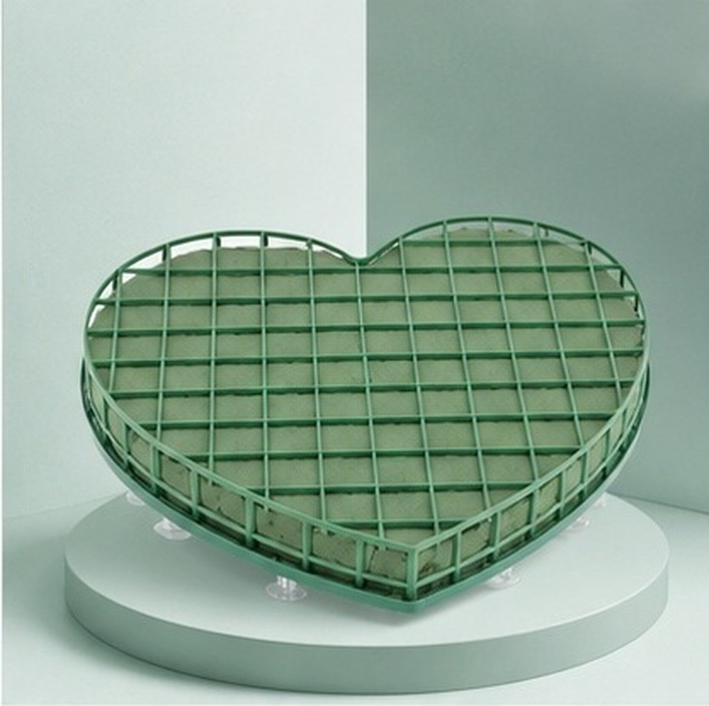 Easy Florist Supply - 1Set Heart Floral Mud Foam Cage