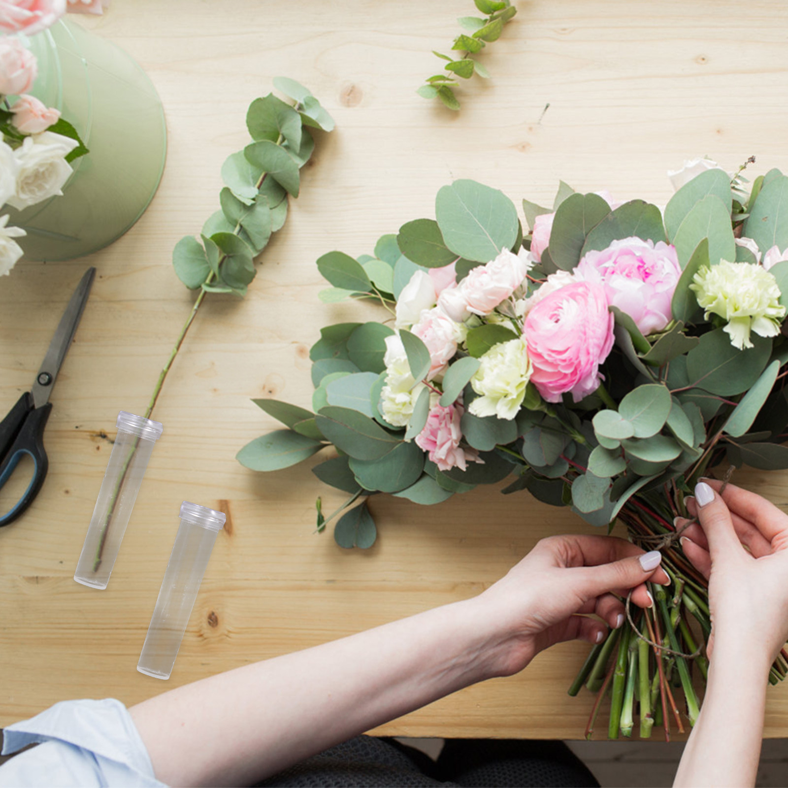 50Pcs Flower Tubes Plastic Fre - đánh giá và giá The Florist Supply