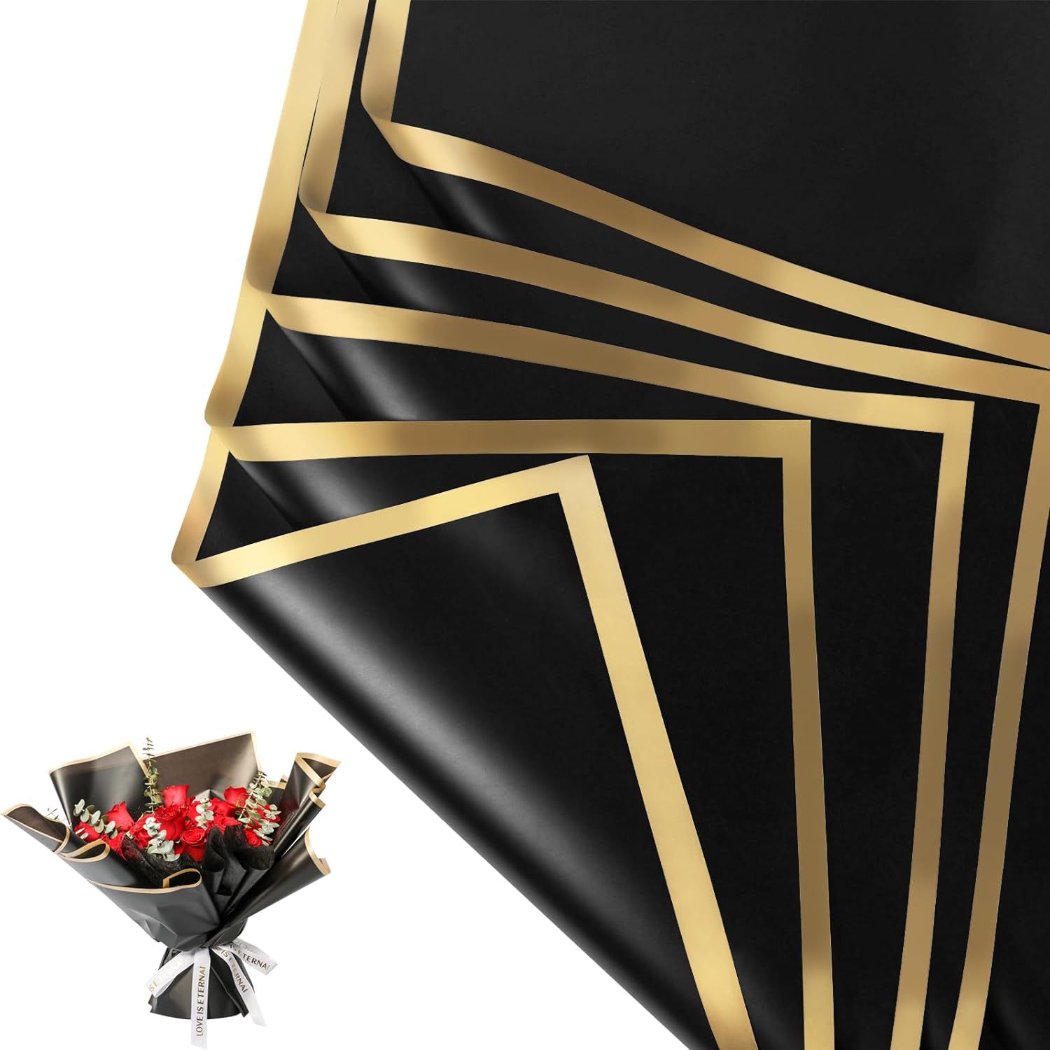 20 Sheets Gold Edge Waterproof - đánh giá và giá The Florist Supply
