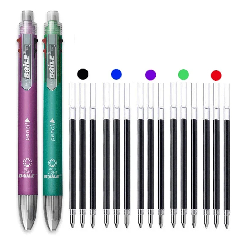 4/12Pcs 6 in 1 MultiColor Pen  - đánh giá và giá Staedtler Pencil Lumocolor