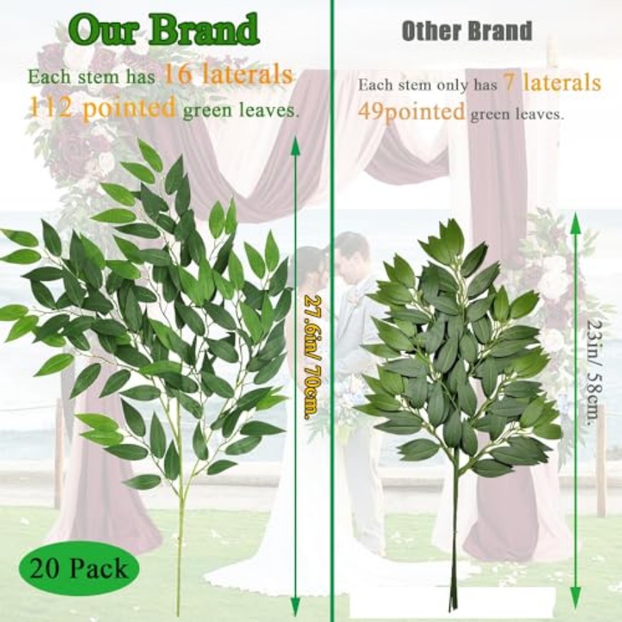Artificial Italian Ruscus ery  - đánh giá và giá Ruscus Stem Faux